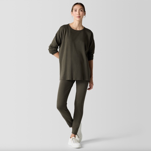 Eileen Fisher Cozy Brushed Terry High Waisted Hug Leggings 2X NWT - Picture 1 of 4